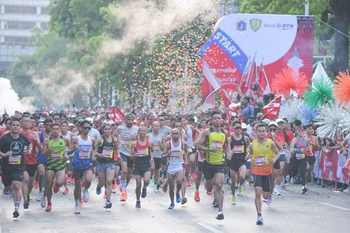 Para peserta BTN Jakarta Marathon 2023. (Foto: X @ceo_btn)