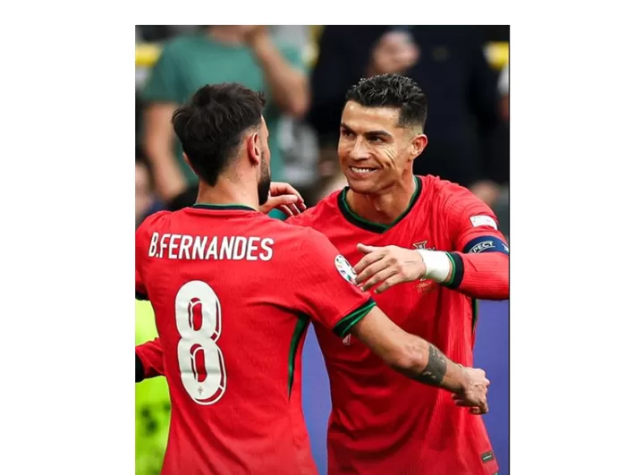 Cistiano Ronaldo dan Bruno Fernandes dalam matchday ke-2 Grup F EURO 2024 Portugal VS Turki. (Foto: Tangkap layar Instagram @cristiano)