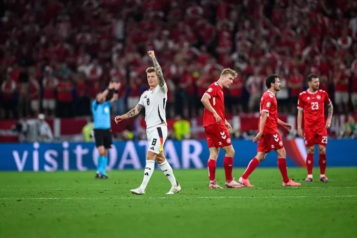 Jerman VS Denmark di 16 besar EURO 2024. (Foto: Instagram @toni.kr8s)