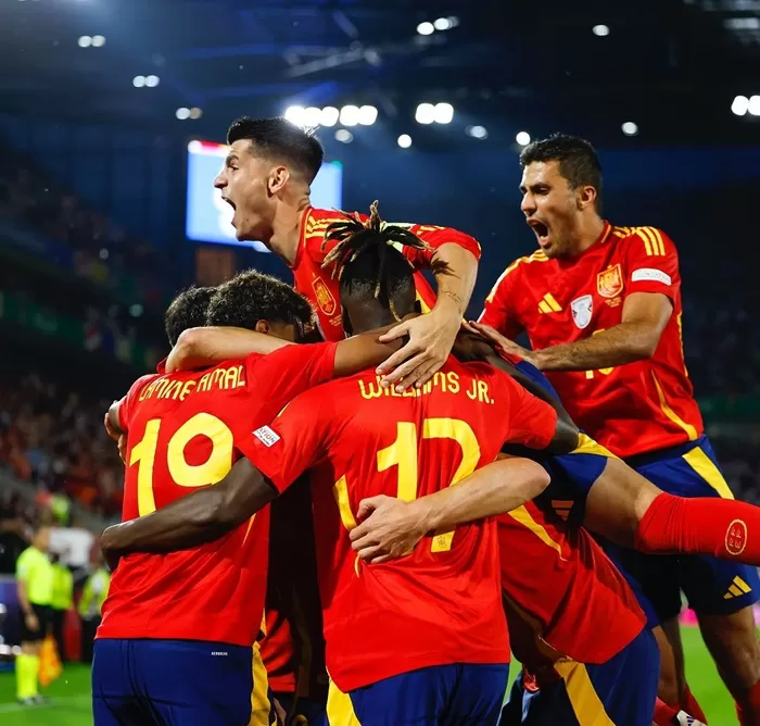 Spanyol VS Georgia di babak 16 besar EURO 2024. (Foto: Instagram @alvaromorata)