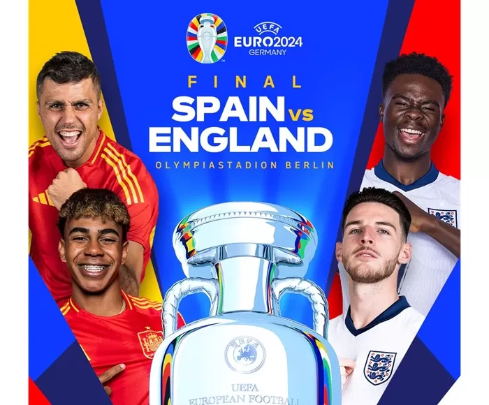 Spanyol dan Inggris bakal memperebutkan kejuaraan EURO 2024. (Foto: Instagram @euro2024)