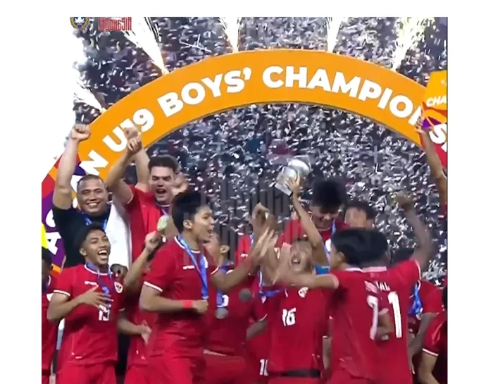 Timnas Indonesia menjuarai Piala AFF U-19 2024. (Foto: Tangkap layar X @TimnasIndonesia)