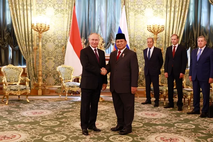 Prabowo Subianto bertemu Presiden Rusia, Vladimir Putin di Moskow. (Foto: Istimewa)