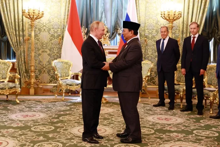 Menhan RI, Prabowo Subianto bertemu Presiden Rusia, Vladimir Putin. (Foto: Istimewa)