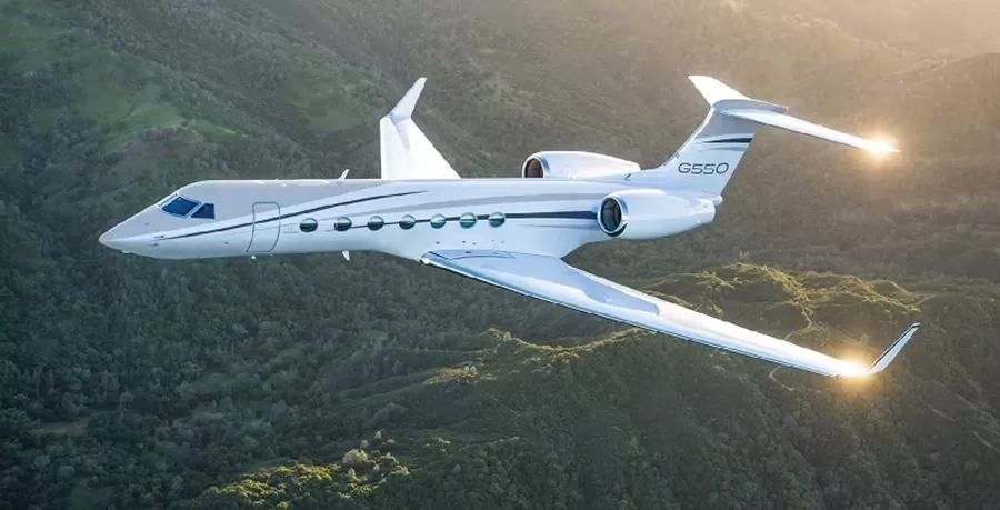 Ilustrasi jet pribadi jenis Gulfstream G550.  (Foto: Dok. privatejetcardcomparisons.com)