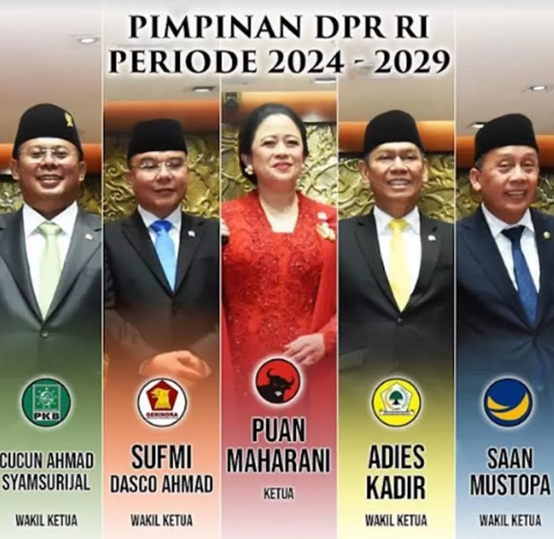 Foto pimpinan DPR RI periode 2024-2029. (Foto: Instagram/@dpr_ri)