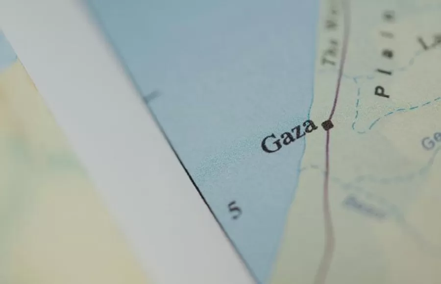 Potret Gaza Palestina dalam peta dunia.  (Foto: Unsplash.com / CHUTTERSNAP)