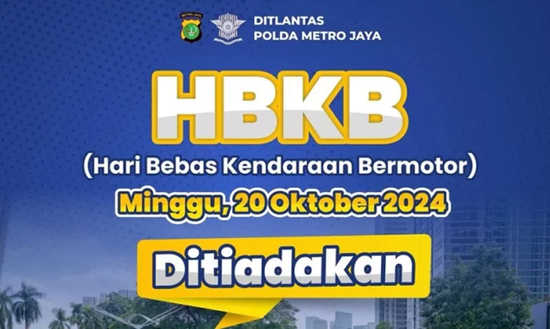 Poster pengumuman&nbsp;Car Free Day (CFD) atau HBKB di Jakarta, pada Minggu (20/10/2024) ditiadkan karena ada acara pelantikan presien dan wakil presiden.  (Foto: Berita PMJ/TMC Polda Metro Jaya)