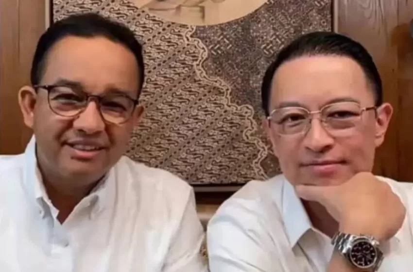 Potret Anies Baswedan bersama Tom Lembong saat melakukan live di TikTok beberapa waktu. (Foto: Tangkapan layar TikTok)