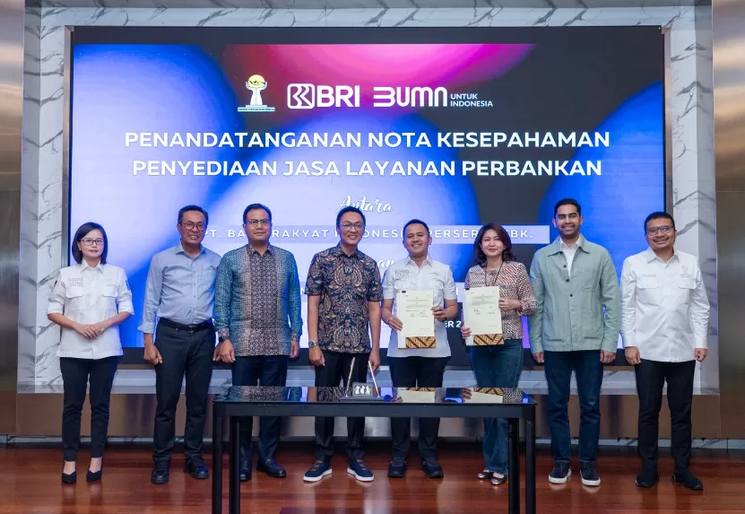 Foto bersama usai Penandatanganan Nota Kesepahaman (MoU) BRI dengan BPP HIPMI di Auditorium BRIlian Center, Jakarta, Kamis (31/10/2024). (Foto: Dok. BRI)