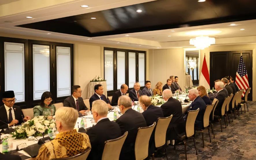 Pertemuan Presiden Prabowo para pimpinan perusahaan AS anggota USINDO di Washington DC, Senin (11/11/2024) sore. (Foto: Tim Prabowo)