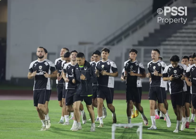 Latihan Timnas Indonesai jelang lawan Jepang di Kualifikasi Piala Dunia 2026 zona Asia. (Foto: PSSI)