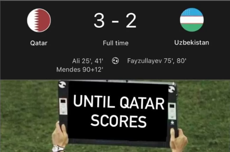 Hasil pertandingan Qatar vs Uzbekistan di ajang Kualifikasi Babak Ketiga Piala Dunia (Pildun) 2026, pada Jumat, 15 November 2024 dinihari WIB.    (Foto: Dok. Media Sosial)