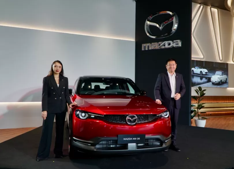 Potret mobil listrik pertama Mazda MX-30 yang baru saja meluncur di Indonesia. (Foto: Dok. Mazda Indonesia)