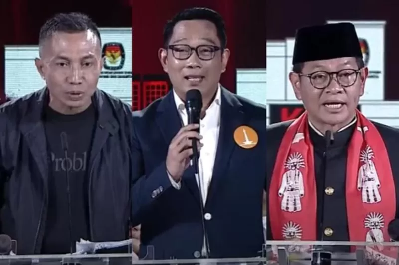 Potret Para Calon Gubernur (Cagub) Pilkada 2024 yang membahas persoalan banjir di DKI Jakarta.  (Foto: YouTube.com/KPU Provinsi DKI Jakarta)