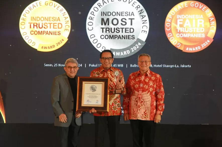 Potret BRI meraih penghargaan The Most Trusted Company dalam ajang Corporate Governance Perception Index (CGPI) 2024. (Foto: Dok. BRI)