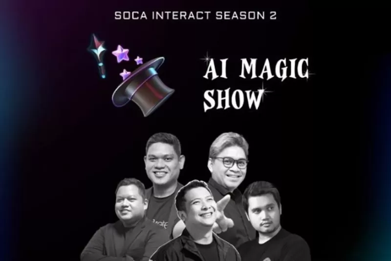 Soca Interact Season 2 &lsquo;AI Magic Show&rsquo; yang digelar pada Desember 2024 hingga Januari 2025 mendatang.  ((Instagram.com/@soca_ai))