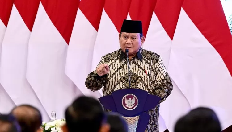 Presiden Prabowo Subianto pada acara penyerahan DIPA dan TKD secara digital, di Istana Negara, Jakarta, Selasa (10/12/2024). (Foto: BPMI Setpres/Muchlis Jr)