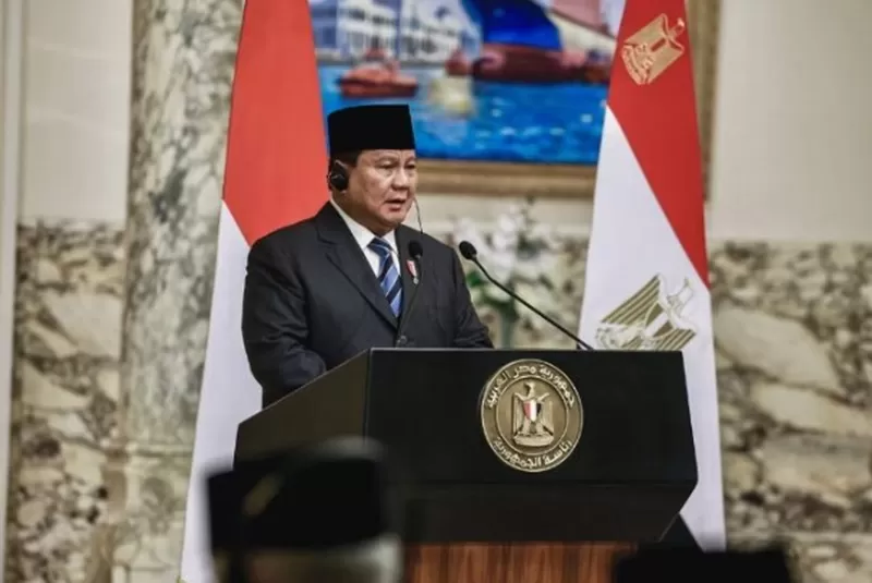 Presiden RI, Prabowo Subianto soroti penegakan HAM di dunia internasional saat kunjungan kerja ke Mesir.    ((Instagram.com/@prabowo))