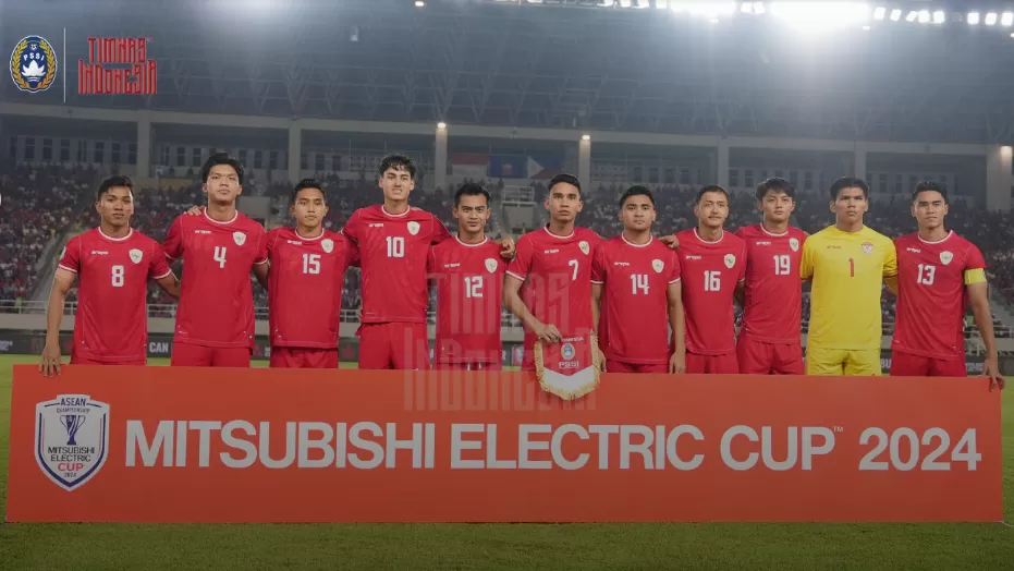 Skuad Timnas Indonesia kontra FIlipina pada laga terakhir grup B Piala AFF  2024 di Stadion Manahan Solo, Jateng, Sabtu (21/12/2024). (Foto: Dok. Timnas Indonesia)