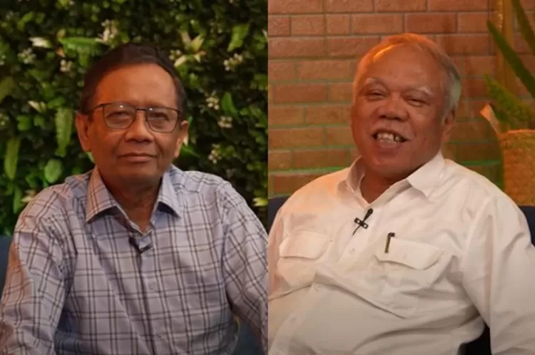 Mantan Menko Polhukam RI 2014-2019, Mahfud MD dan eks Menteri PUPR, Basuki Hadimuljono.  ((YouTube.com / Mahfud MD Official))