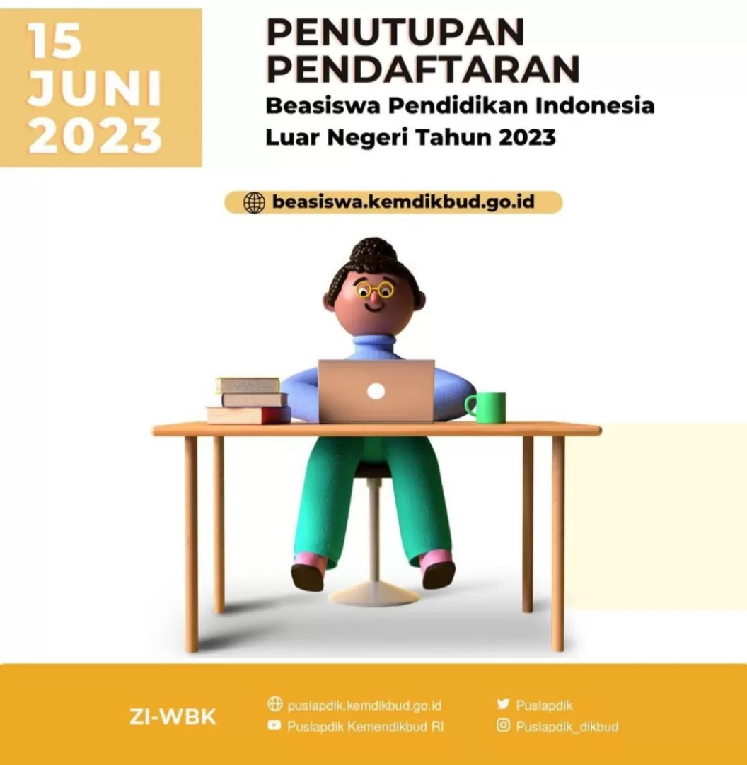 Pendaftaran Beasiswa Pendidikan Indonesia Luar Negeri 2023 diperpanjang (@awardee_bpi) 