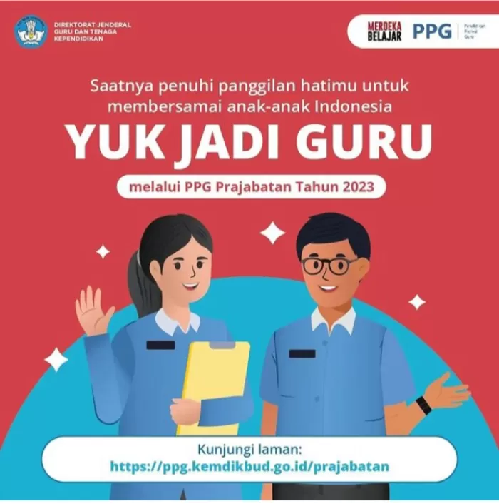 Program Pendidikan Profesi Guru (PPG) Prajabatan 2023 telah dibuka bagi lulusan S1 dan Diploma IV (instagram @ditjen.gtk.kemdikbud)