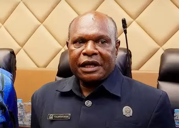 Ketua DPRD terkaya di Papua Tengah, Yulianus Boga yang menjabat ketua DPRD Kabupaten Dogiyai. (Youtube DPR RI)