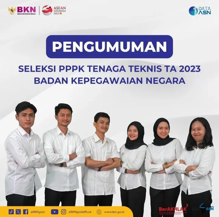 Jangan lewatkan kesempatan menjadi PPPK Tenaga Teknis BKN tahun 2023. Dibuka sebanyak 149 Formasi dengan tawaran gaji yang menggiurkan (Ig @bkngoidofficial)