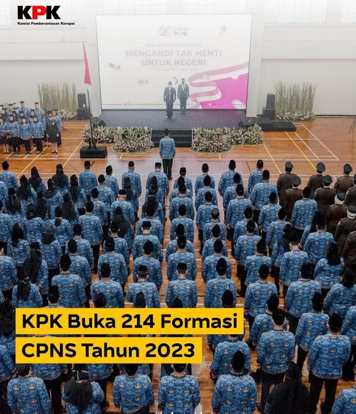 Kabar Gembira, KPK Buka 214 Formasi CPNS Tahun 2023. Cek Formasi