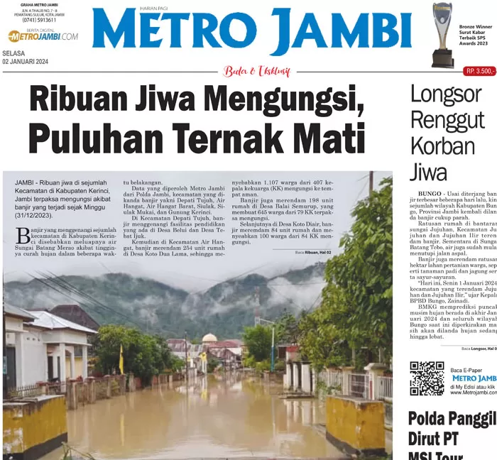 Beritakan Seputar Ribuan Warga Mengungsi Akibat Banjir Di Kerinci, Ini ...