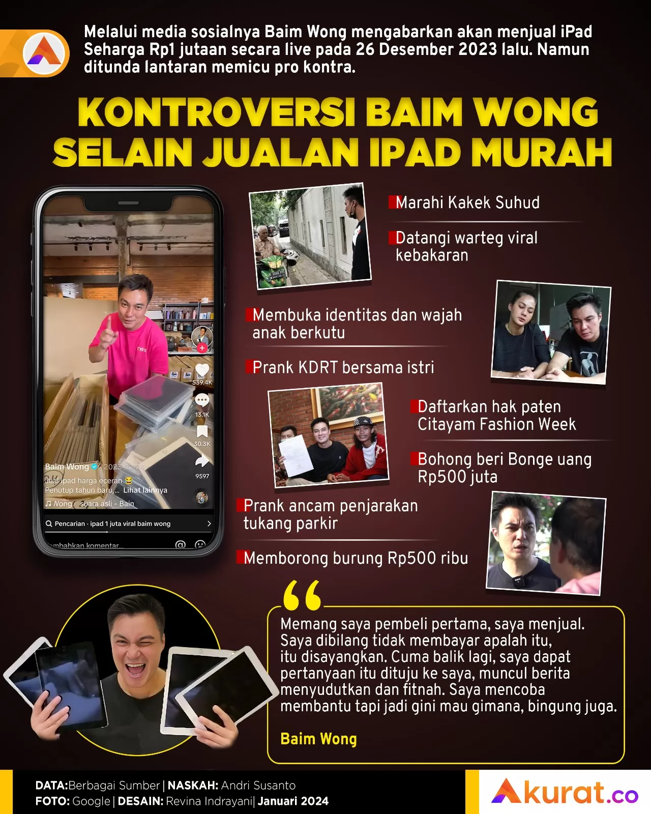 Kontroversi Baim Wong - Akurat