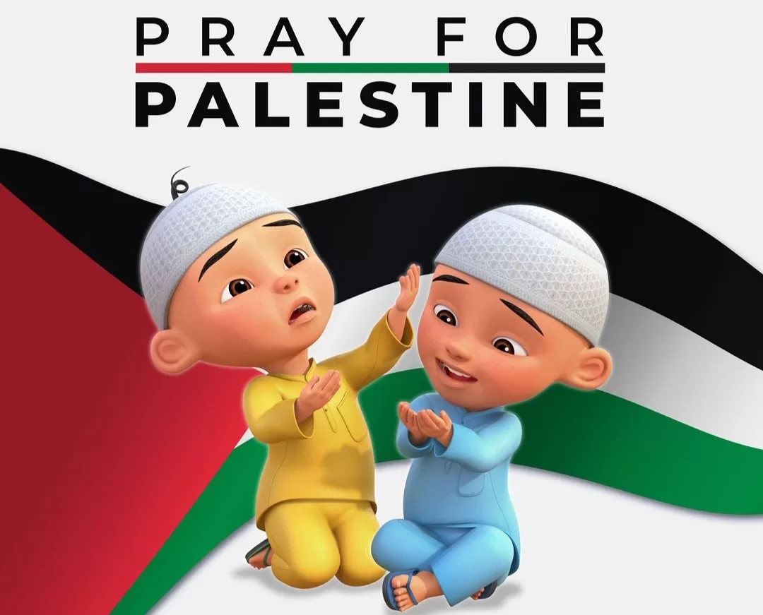 Upin & Ipin berdoa untuk Palestina