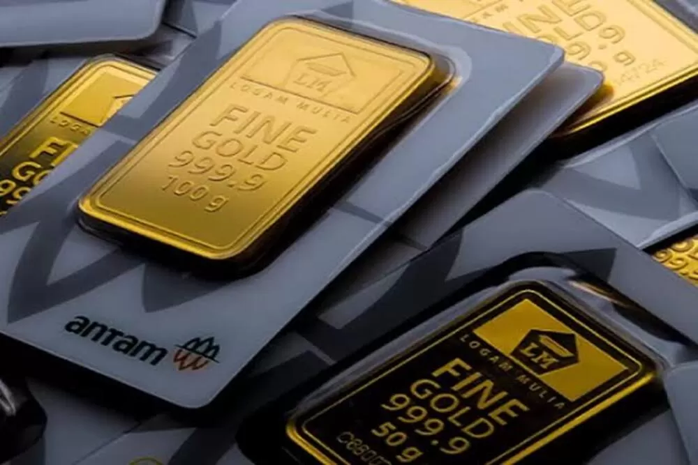 Gambar emas logam mulia (Istimewa)