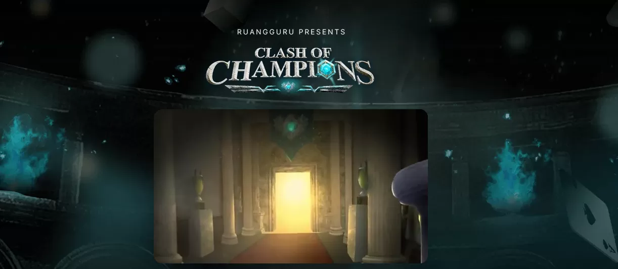 Tampilan laman Clash of Champions (CoC) Ruangguru, Ini link nontonnya.