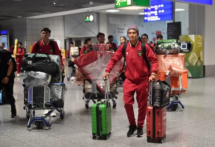 Pemain timnas U-17 Indonesia sudah tiba di Jerman untuk menjalani pemusatan latihan plus sejumlah uji coba sebagai persiapan menuju Piala Dunia U-17 2023. (pssi)