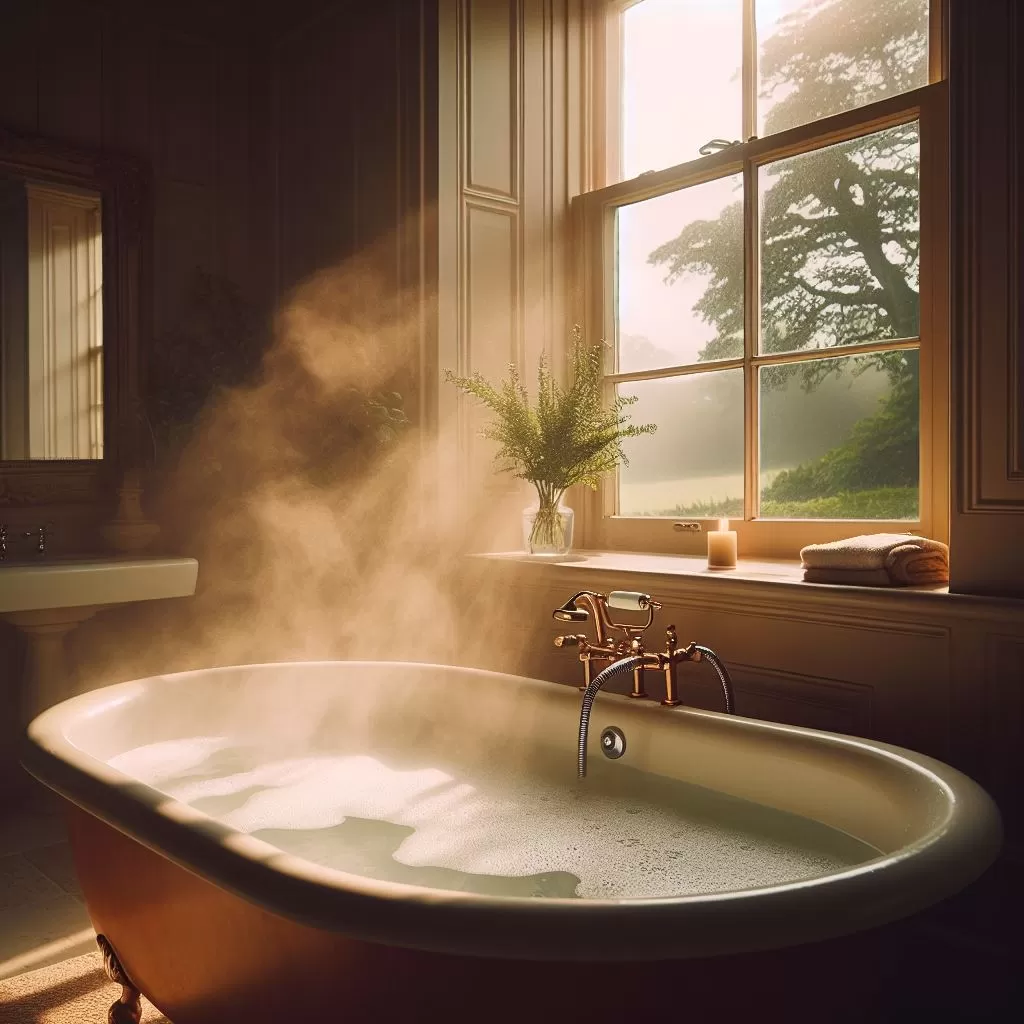 warm bath (Designer bing AI)