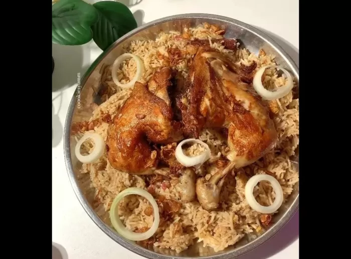 Nasi kebuli Ayam (instagram @cookiesyumm)