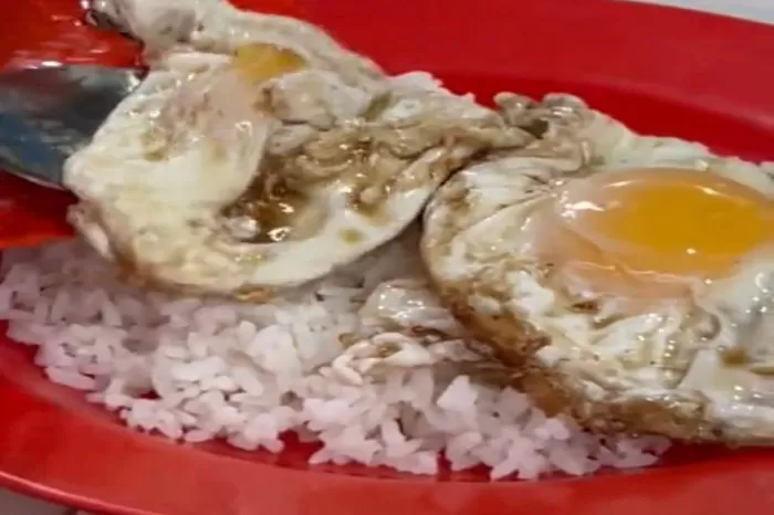 Nasi Telur Pontianak yang  viral (TikTok @singgahdulu)