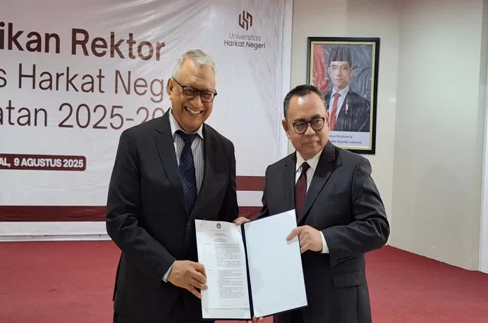 Sudirman Said Saat dilantik menjadi Rektor Universitas Harkat Negeri (Dok/Vimanews.id)