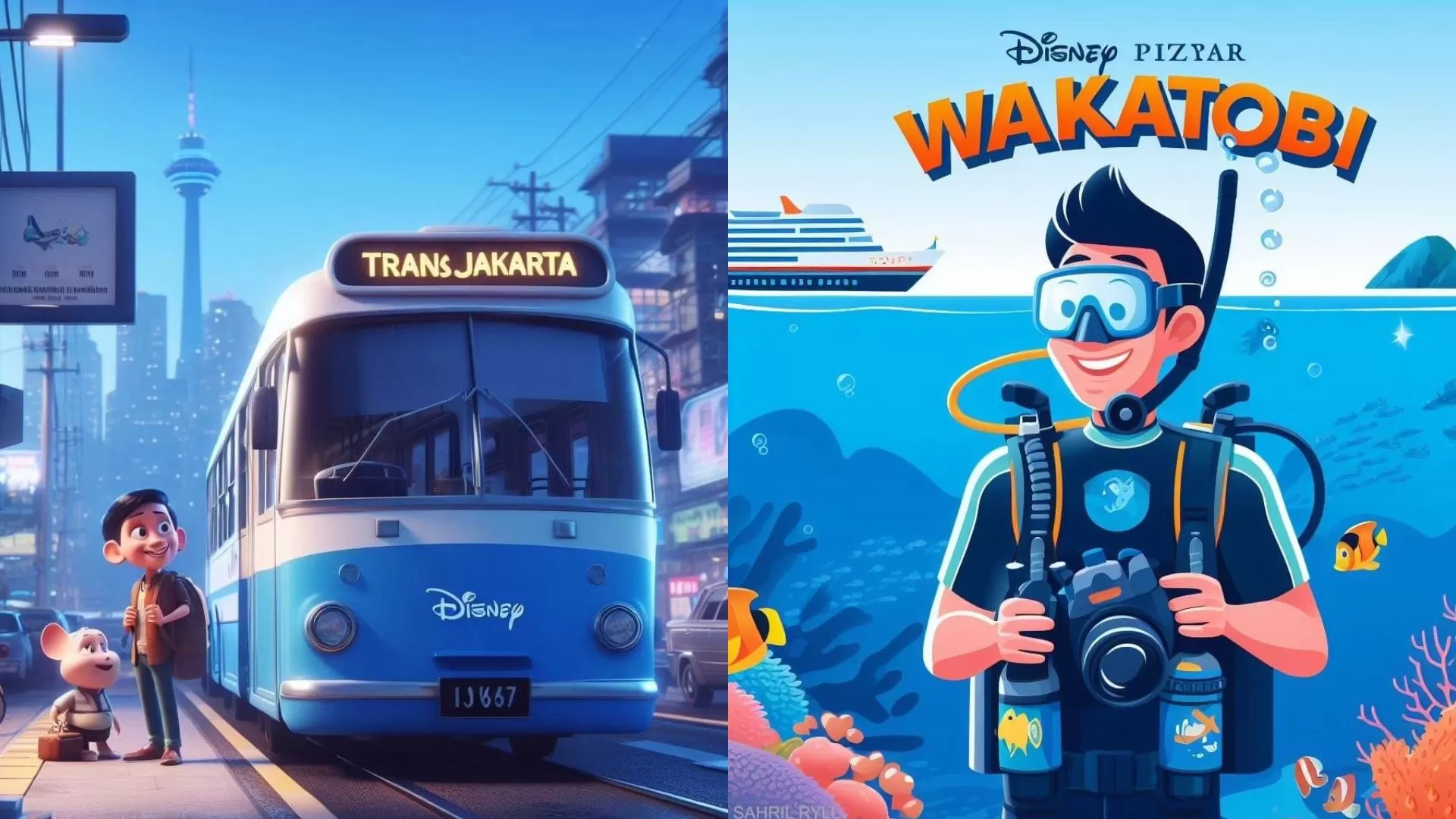 Cara Membuat Poster Ala Disney Pixar Dengan AI Yang Lagi Viral Di ...