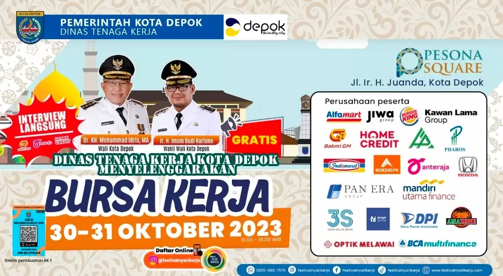 Job Fair Disnaker Kota Depok 2023, Buka Ribuan Lowongan Pekerjaan, Ayo ...