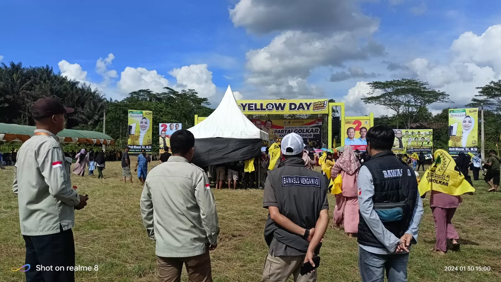 PENGAWASAN: Bawaslu Kaltim melakukan pengawasan terhadap kegiatan kampanye Pemilu 2024.  