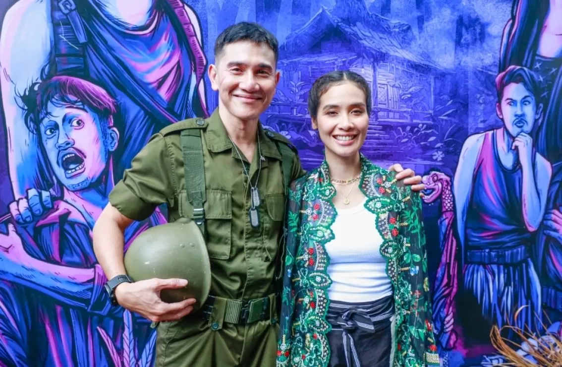 TANTANGAN: Vino G Bastian dan Marsha Timothy jadi pemeran utama di film&nbsp;Kang Mak yang merupakan remake dari film terkenal di Thailand berjudul Pee Mak.  