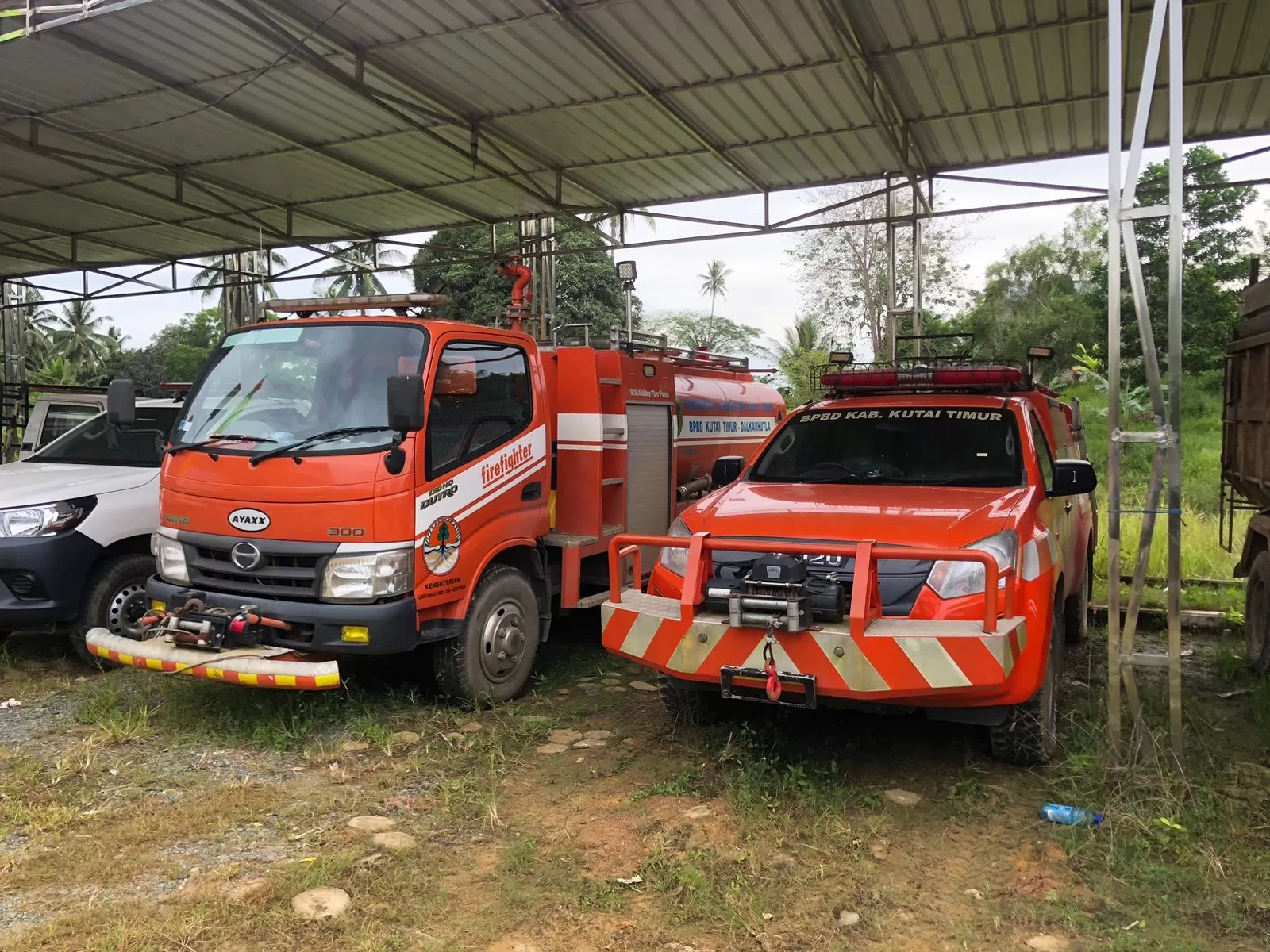 ANTISIPASI: Beberapa armada didistribusikan ke Kecamatan Sangkulirang untuk mengatasi kebakaran yang bisa terjadi kapan saja.  