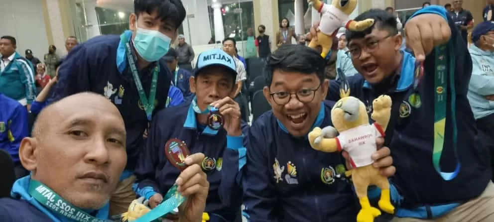 PRESTASI: Tim bridge Kaltim berhasil membawa pulang medali perunggu dalam Porwanas XIII/2022 yang berlangsung di Malang Raya, Jawa Timur.&nbsp;  