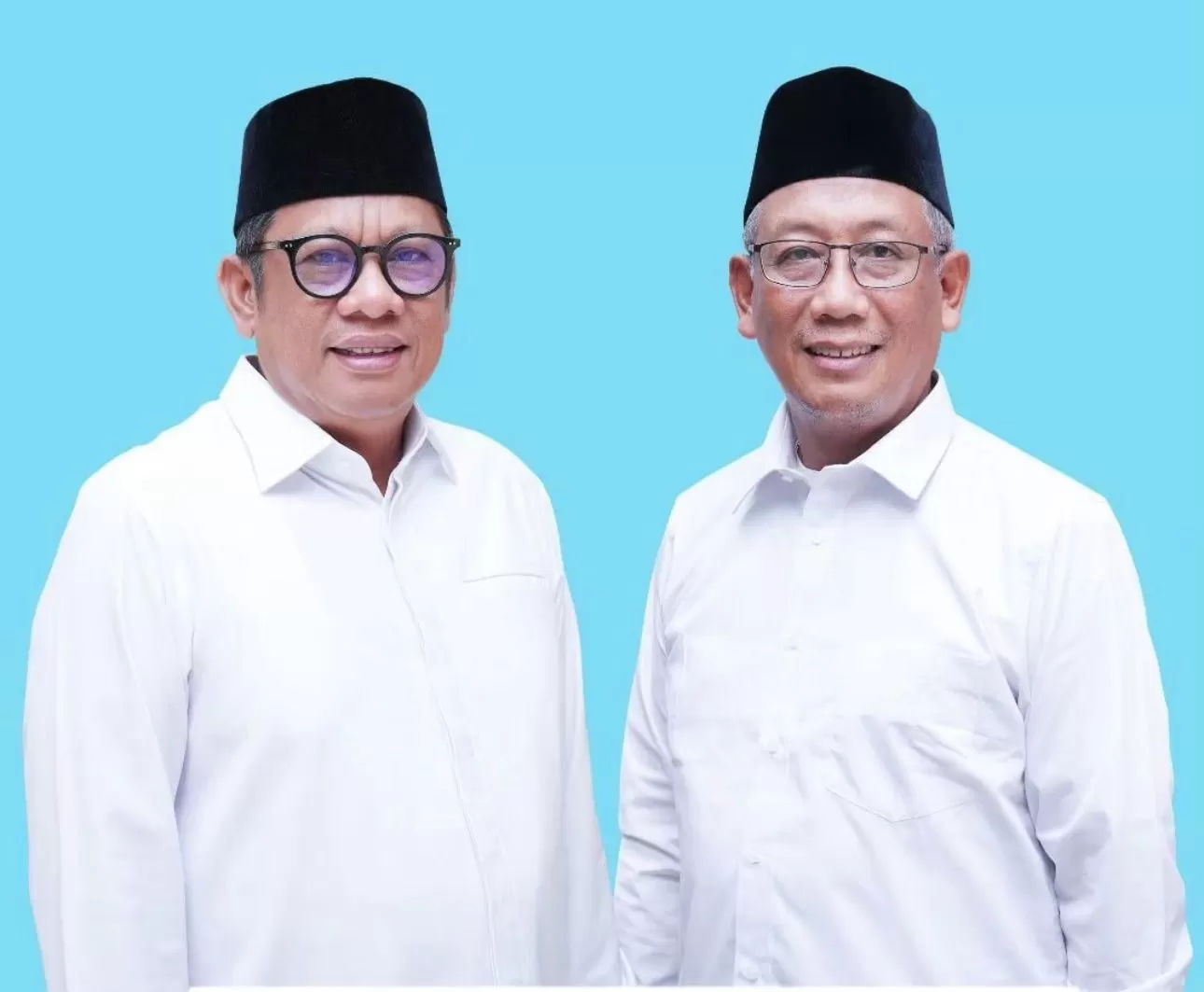 NON-PARTAI: Wali Kota Petahana Basri Rase (kiri) memilih Chusnul Dhihin sebagai pasangannya maju dalam Pilkada Bontang melalui jalur perseorangan. 