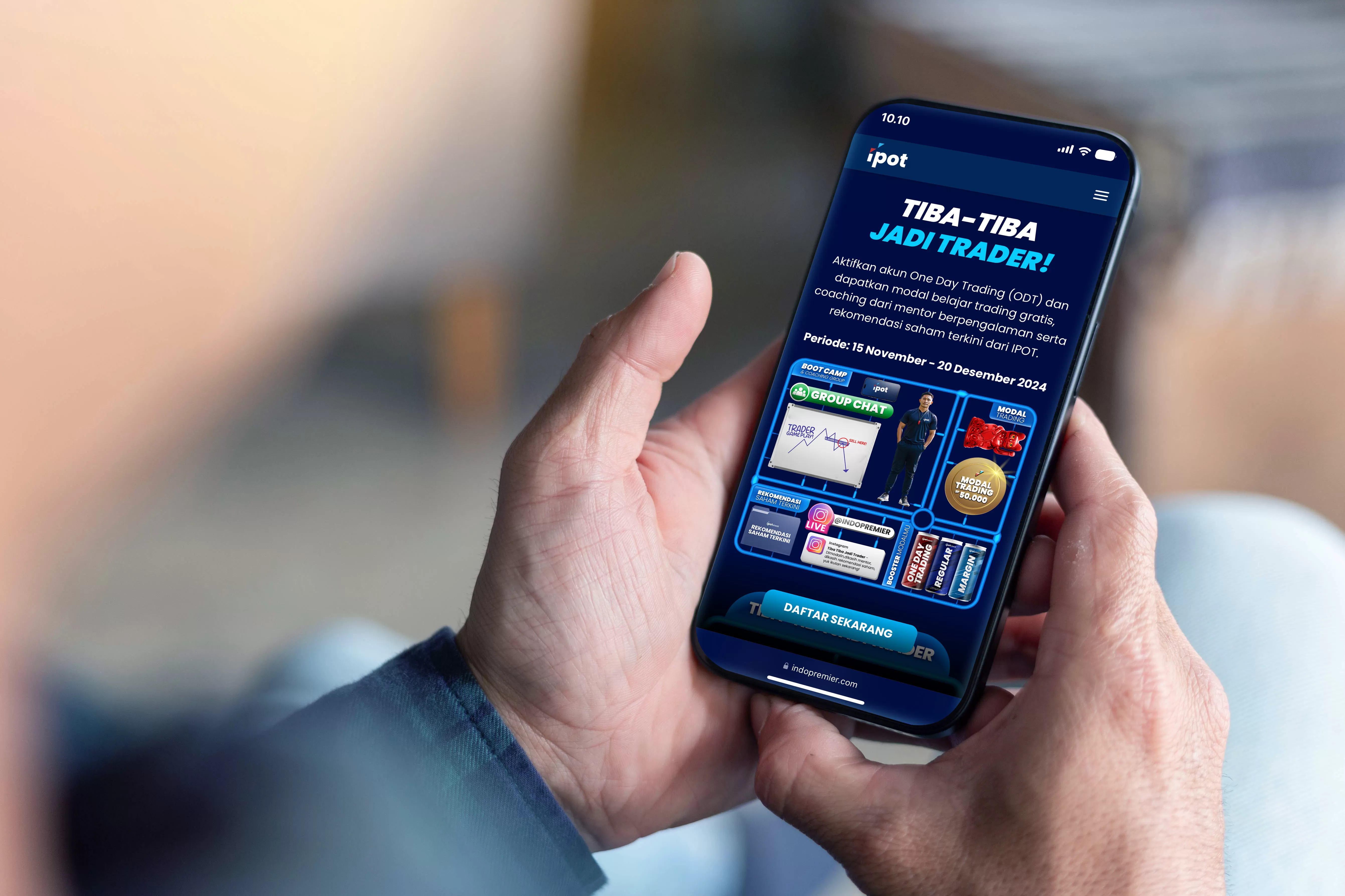  OPTIMALKAN: PT Indo Premier Sekuritas (IPOT) meluncurkan program edukatif bertajuk Tiba-Tiba Jadi Trader.  (panitanphoto)