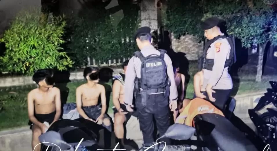 Para pelaku diamankan.