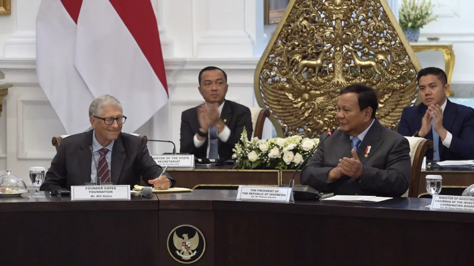 Prabowo dan Bill Gates.